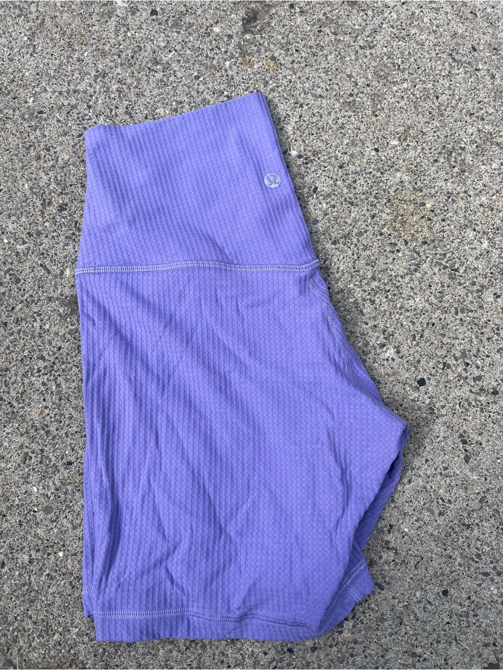 lululemon athletica Lavender Ribbed High-Rise Bike Shorts
